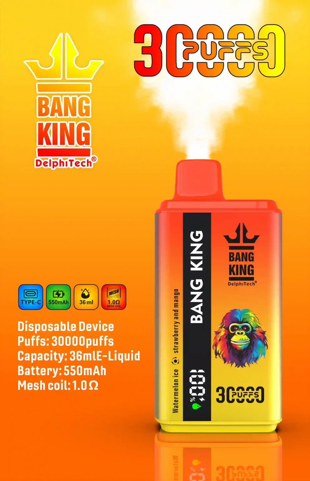 Bang king 30k 2in1 vape แท้