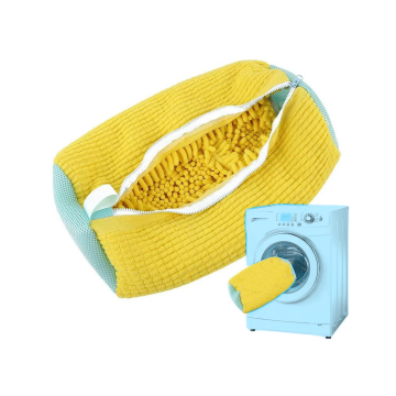 Reusable Plush Chenille Fabric Shoe Wash Bag for Multiple Machine Washes