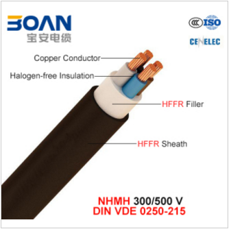 Nhmh, Electric Wire, 300/500 V, Cu/Hf/Hffr/Hffr (DIN VDE 0250-215)