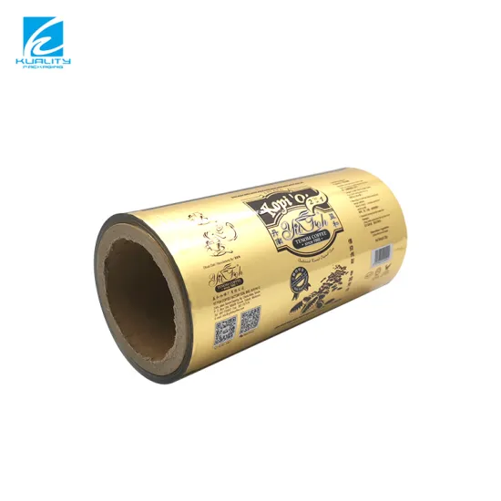 Custom Printed High Barrier Aluminum Foil Coffee Packaging Film Roll