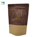 Recycled kraft paper aluminum foil stand up coffee bag