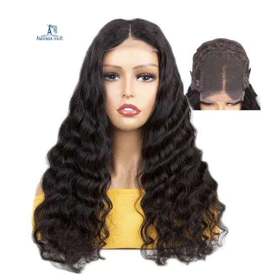 Brazilian 4x4 Lace Closure Human Hair Wigs for Black Women 150% Density Remy Hair Lace Wigs with Pre Plucked Baby Hair