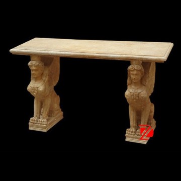 home decoration stone table with sphinx statue