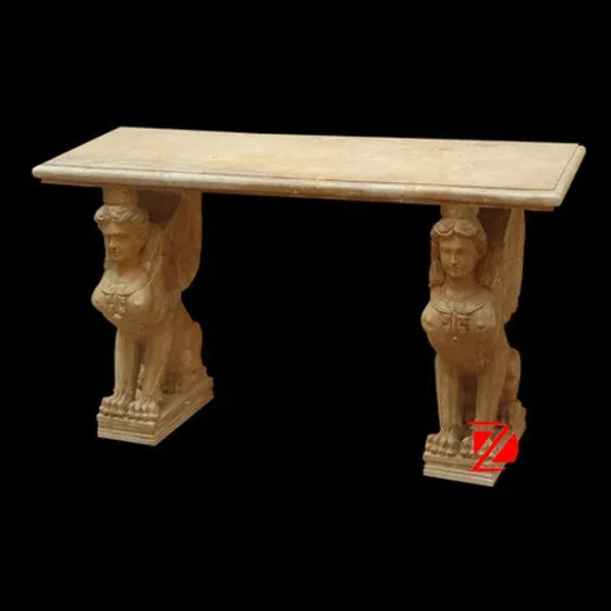 home decoration stone table with sphinx statue