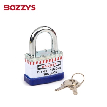 BOZZYS Laminated Stainless Steel Safety Padlock with Hardened Steel Shackle and Master Key