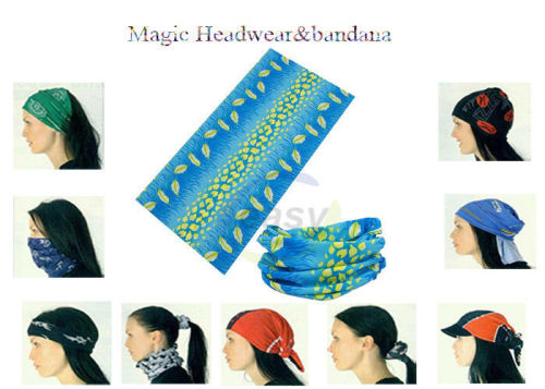 Outdoor Buff Multifunctional Headwear Sports Bandanas With Sublimation Print