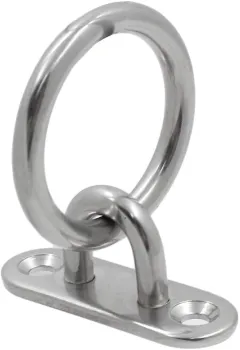 Marine Grade Stainless Steel Eye Plate Boat Pad Eye Oval Eye Plate with Ring
