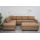 L Shaped Sectional Fabric Sofa With Ottoman