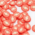 Wholesale 4mm Tomatoes Slices Polymer Clay Simulation Vegetable Slime Filler DIY Nail Art Decor Phone Case ornament Accessory