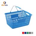 Two Handle Shopping Basket Environmentally blue metal Double handle shopping basket Supplier