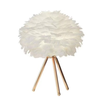 Modern Tripod LED Desk Light - Feather Table Lamp for Kids' Rooms and Living Spaces