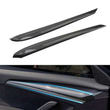 Glossy Carbon Fiber ABS Door Panel Trim for Tesla Model 3/Y