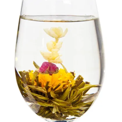Wholesale Chinese Handmade White Jasmine Flower Tea Blooming Tea Ball