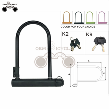 long shackle hardened U shackle lock bike lock