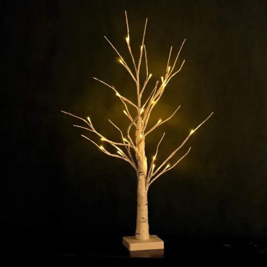 60cm Indoor Warm White LED Birch Twig Tree Decoration
