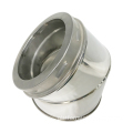 CE stainless steel double wall chimney pipe for wood stove flue pipe tee