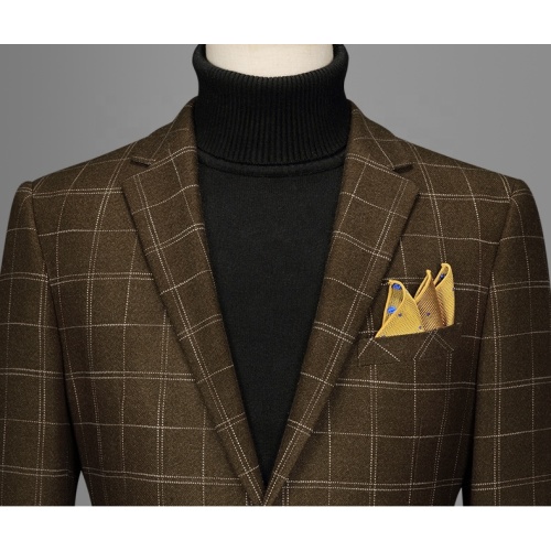 Latest Slim Fit Brown Check Fabric Reversible Blazer
