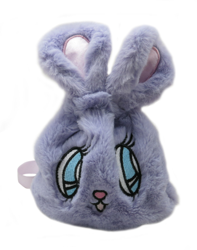 GREY RABBIT PLUSH BACKPACK-0