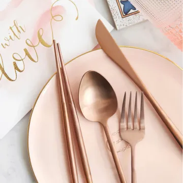 Rose Gold Stainless Steel Cutlery Set