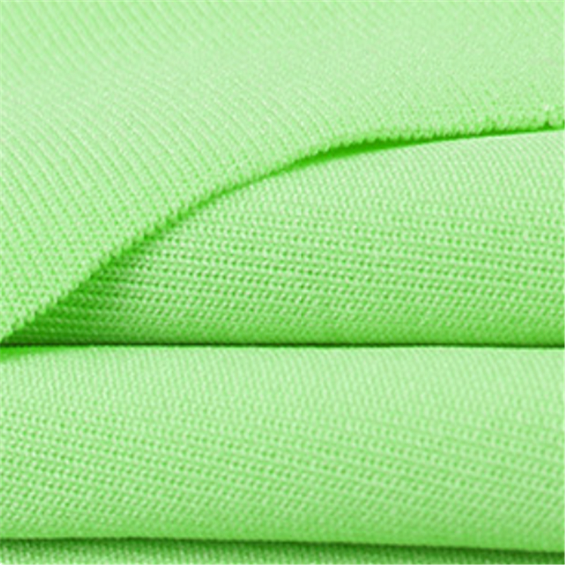 Practical Green Four Side Stretch Knitted Polyester Fabrics