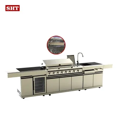 New Style Modern Indoor Kitchen Cabinet Gas Rotary BBQ Grill