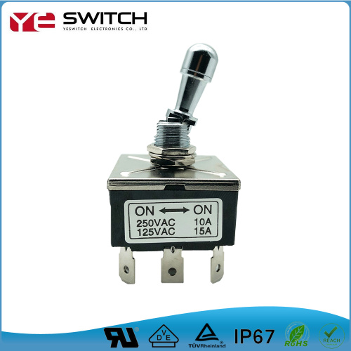 Waterproof IP67 250V10A on off on Toggle Switch