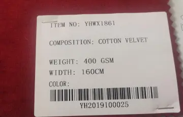 Cotton Velvet Knitting Fabrics