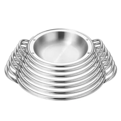 Thickened Stainless Steel Flat Bottom Small Dry Pot for Bars and Tripods