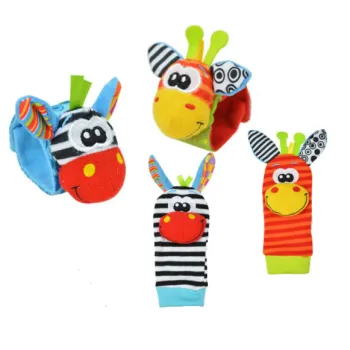 Christmas Gifts for Baby: 0-12 Months - Animal Wrist Rattles and Sock Foot Finders