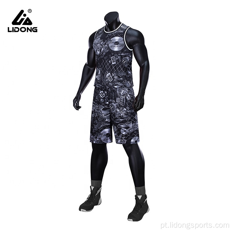 Design de uniforme de basquete de sublimação para equipe