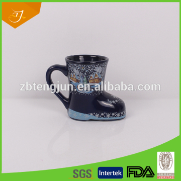 Zibo Christmas Ceramic Santa Boots, Christmas Mug