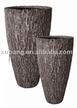 sandstone wood finish garden decoration flower pot