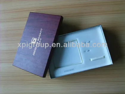 handmade paper perfume/cologne packaging box with foam insert tray