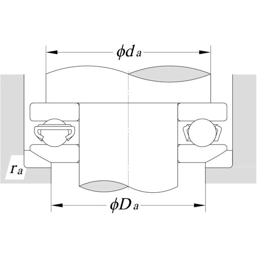 自调心座圈单向推力球轴承