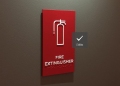 Lettere Firme Extinguisher Sign con Braille di grado 2