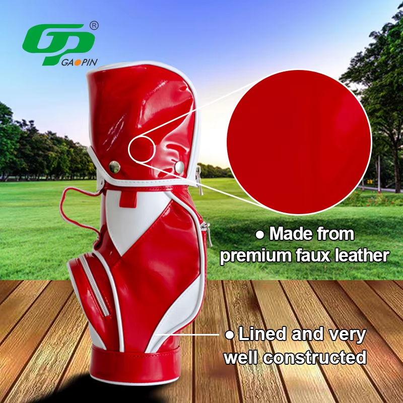 Custom Logo Premium Faux Leather Golf Wine Ba