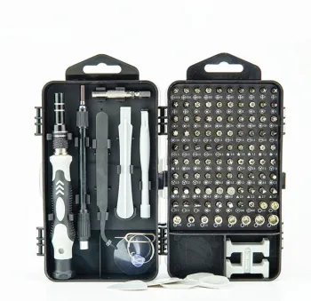 Professional 115-in-1 Electronics Repair Tool Kit with Storage Box