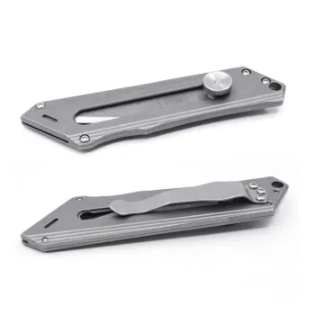 edc knife box cutter titanium belt knife