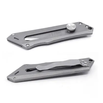 edc knife box cutter titanium belt knife