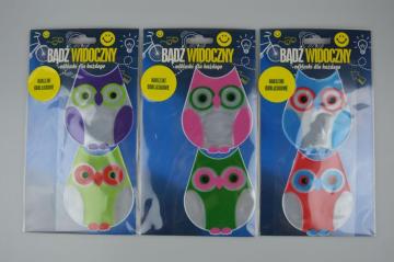 Reflective owl sticker for kids