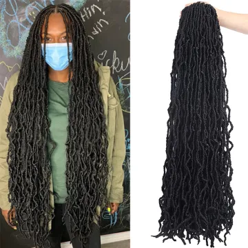 Nu fauxLocs Crochet Hair Bo Locs Crochet Hair 100% Premium Fiber Curly Faux Locs African Roots Dreadlock Synthetic Braiding Hair