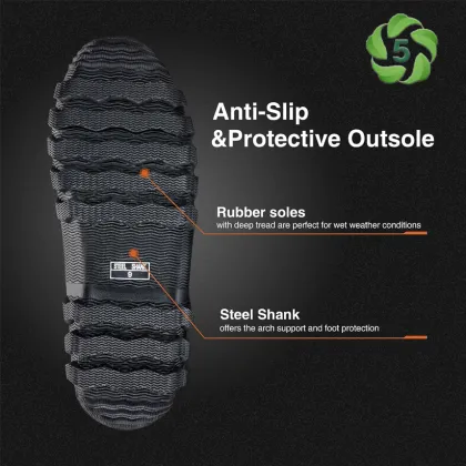 Rubber Boots for Men Multi-Season Waterproof Rain Boots