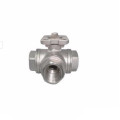 304 Screwed 3 way Ball Valve