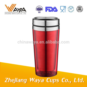 16oz Red stainless steel inner wall travel mug