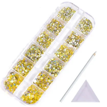 Colorful Crystal Nail Art Rhinestones for Acrylic Nails