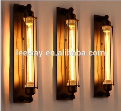 Vintage industrial punk metal flute wall lamp designs for bedside/hotel/coffee shop