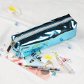 Glitter TPU Girls School Supplies Laser clear transparent colorful pencil case