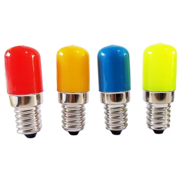 Colorful T18 LED Bulbs 0.8W-1.5W E14 BA15d E12 Base 12V-230V Red Blue Yellow