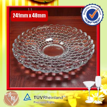 241mm x 48mm large decorative glass plates wholesale
