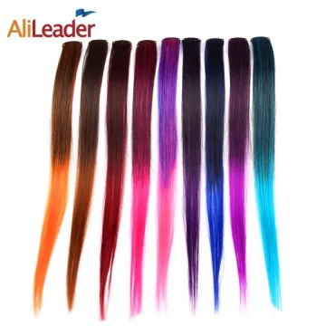 AliLeader Synthetic Clip In Hair One Piece Hair Extension Silky Straight Clip In Hair Extension